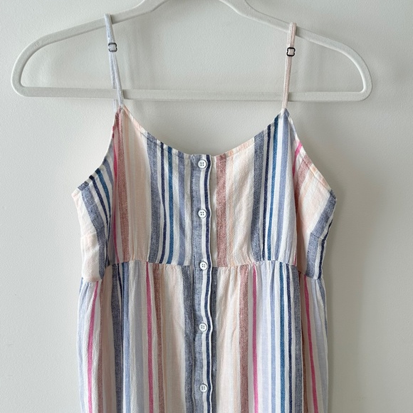 Spendid Arco Iris Striped Linen Blend Maxi Dress - Picture 2 of 16